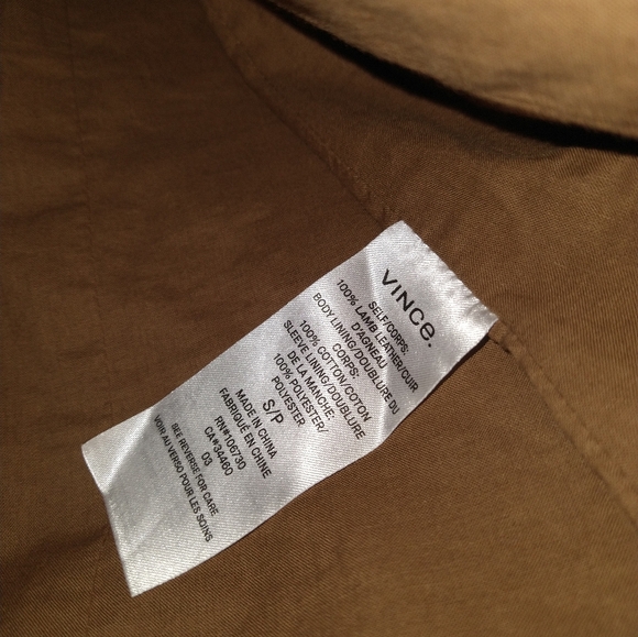 VINCE Zip Cross Front Leather Jacket - Picture 8 of 10